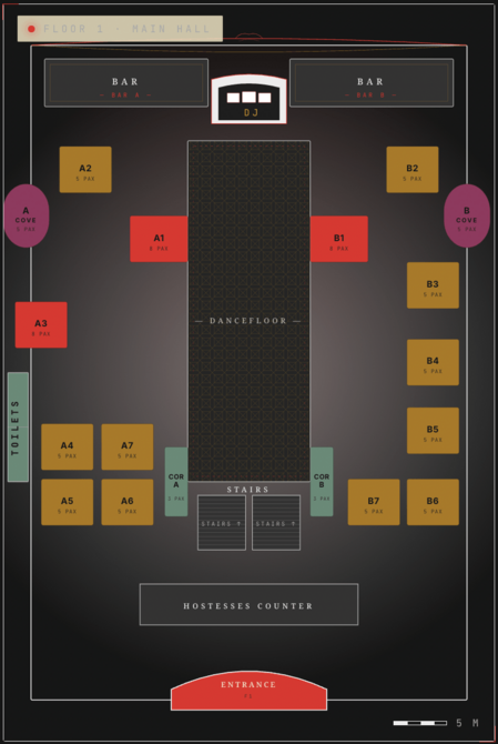 Sing Sing Theater tables map